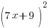 (7x + 9)^2